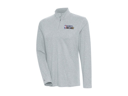 NBA Women's 2024 All-Star Game x Antigua Gray Confront Quarter-Zip Pullover Top Grey