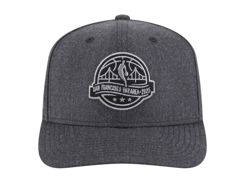 NBA x New Era 2025 All-Star Game Circle Logo Blackout 9Seventy Adjustable Hat Black