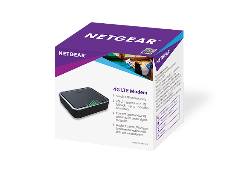 NETGEAR 4G LTE Broadband Modem LB1120 Black