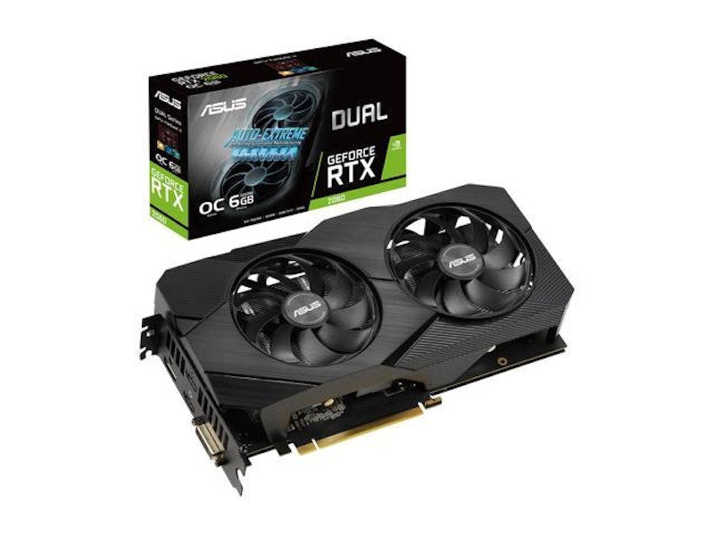 NVIDIA ASUS Dual GeForce RTX 2060 DUAL FAN OC Edition Graphics Card (Dual-RTX2060-O6G-EVO)