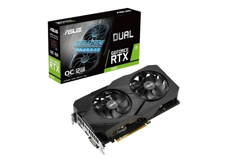 NVIDIA ASUS Dual GeForce RTX 2060 EVO 12G OC Graphics Card DUAL-RTX2060-O12G-EVO