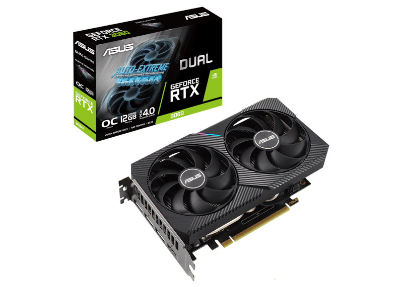NVIDIA ASUS Dual GeForce RTX 3060 12GB OC EDITION Graphics Card (DUAL-RTX3060-O12G)