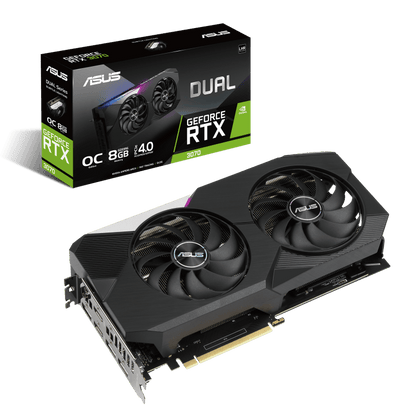 NVIDIA ASUS Dual GeForce RTX 3070 V2 OC 8GB LHR Graphics Card (DUAL-RTX3070-O8GB-V2)