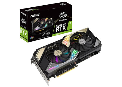 NVIDIA ASUS KO GeForce RTX 3060 Ti V2 8G OC LHR Graphics Card (KO-RTX3060TI-O8G-V2-GAMING) Black