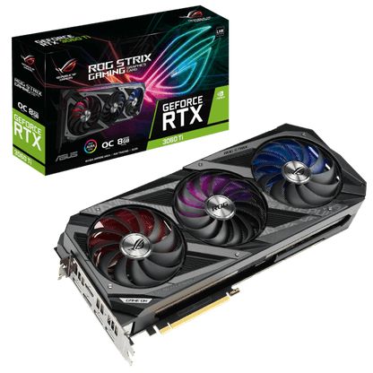 NVIDIA ASUS ROG STRIX Gaming GeForce RTX 3060 Ti 8GB OC V2 LHR Graphics Card (ROG-STRIX-RTX3060TI-O8G-V2-GAMING)