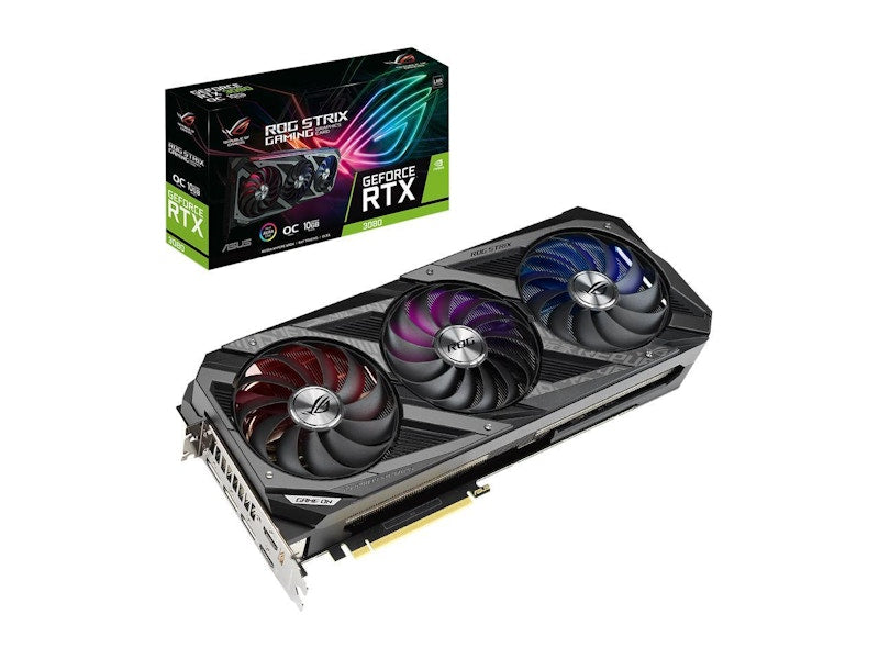 NVIDIA ASUS ROG STRIX GeForce RTX 3080 V2 10GB OC LHR Graphics Card (ROG-STRIX-RTX3080-O10G-V2-GAMING)
