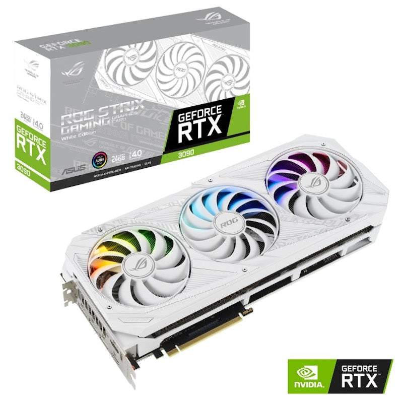 NVIDIA ASUS ROG Strix GAMING GeForce RTX 3090 24G Graphics Card ROG-STRIX-RTX3090-24G-WHITE
