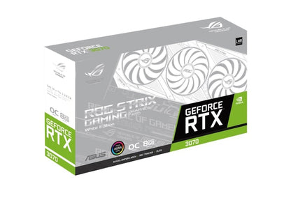 NVIDIA ASUS ROG Strix GeForce RTX 3070 V2 8GB OC LHR Graphics Card (ROG-STRIX-RTX3070-O8G-WHITE-V2) White Edition
