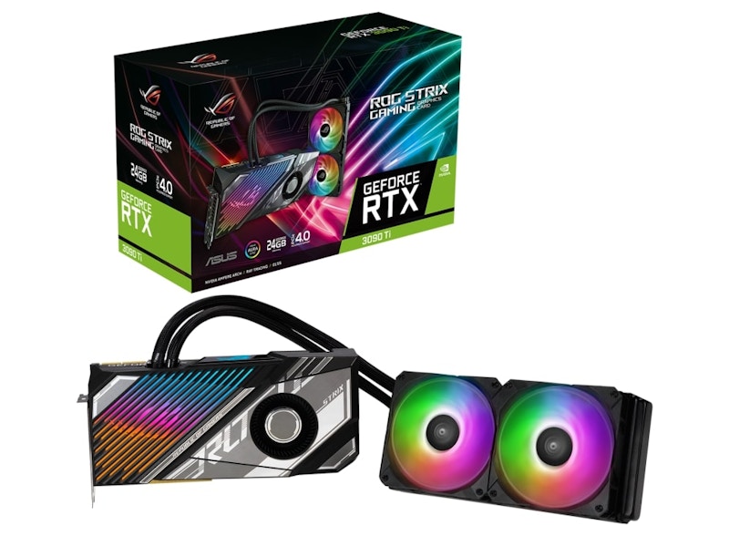 NVIDIA ASUS ROG Strix LC GeForce RTX 3090 Ti 24G Graphics Card rog-strix-lc-rtx3090ti-24g-gaming-model