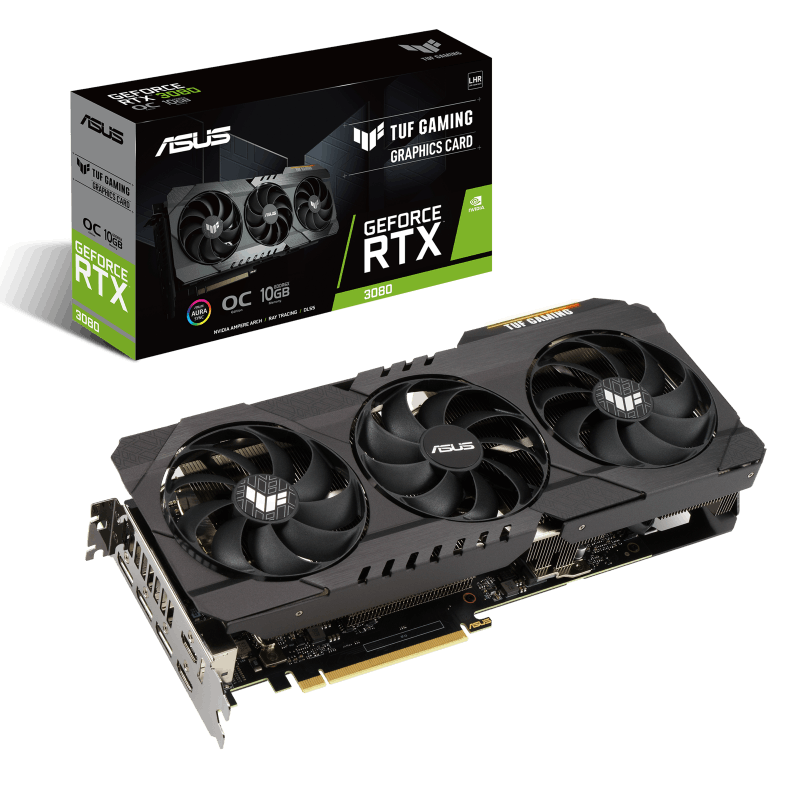 NVIDIA ASUS TUF Gaming GeForce RTX 3080 V2 10GB OC LHR Graphics Card (TUF-RTX3080-O10G-V2-GAMING)