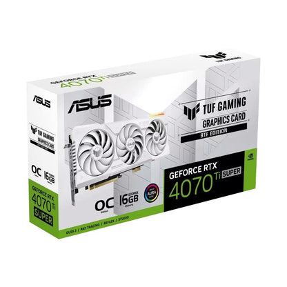 NVIDIA ASUS TUF GeForce RTX 4070 Ti Super BTF 16GB OC Graphics Card tuf-rtx4070tis-o16g-btf-white White