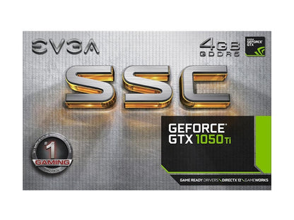 NVIDIA EVGA GeForce GTX 1050 Ti Double Fan Graphic Card (04G-P4-6255-KR/KB)