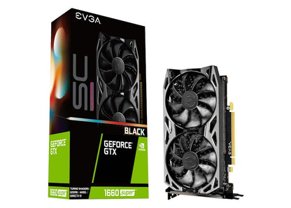 NVIDIA EVGA GeForce GTX 1660 SUPER SC ULTRA BLACK GAMING 6G Graphics Card 06G-P4-1066-KR