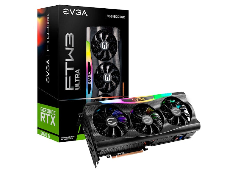 NVIDIA EVGA GeForce RTX 3070 Ti FTW3 ULTRA GAMING 8G LHR Graphics Card (08G-P5-3797-KH)