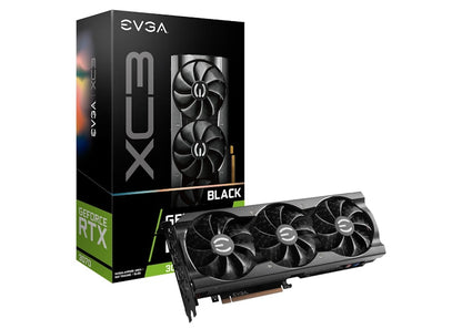 NVIDIA EVGA GeForce RTX 3070 XC3 BLACK GAMING 8G Graphics Card (08G-P5-3751-KL)