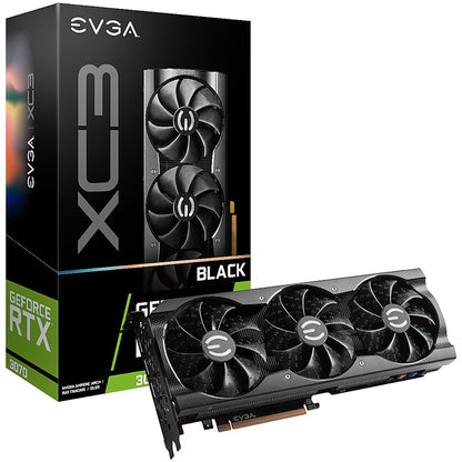 NVIDIA EVGA GeForce RTX 3070 XC3 BLACK GAMING Graphics Card (08G-P5-3751-KR)