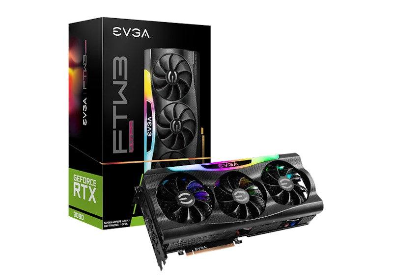 NVIDIA EVGA GeForce RTX 3080 FTW3 ULTRA GAMING 10G LHR Graphics Card (10G-P5-3897-KL)