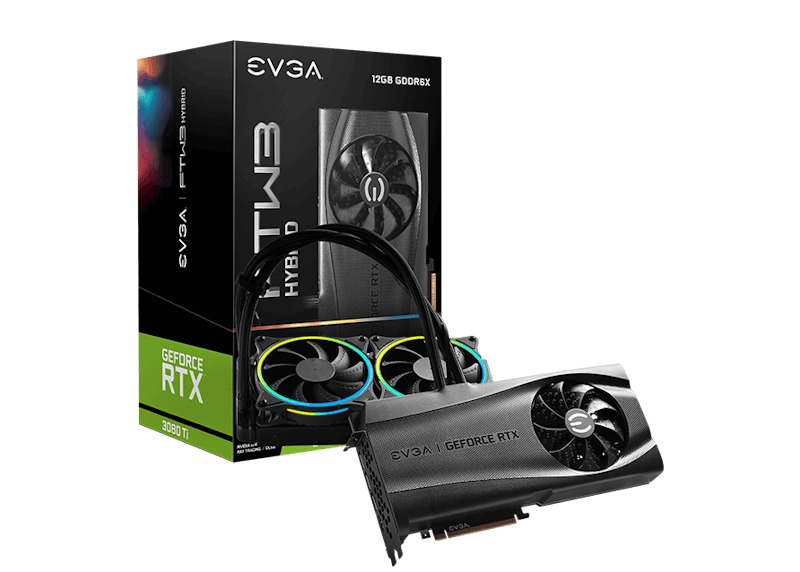 NVIDIA EVGA GeForce RTX 3080 Ti FTW3 HYBRID 12G Graphics Card (12G-P5-3968-KR)