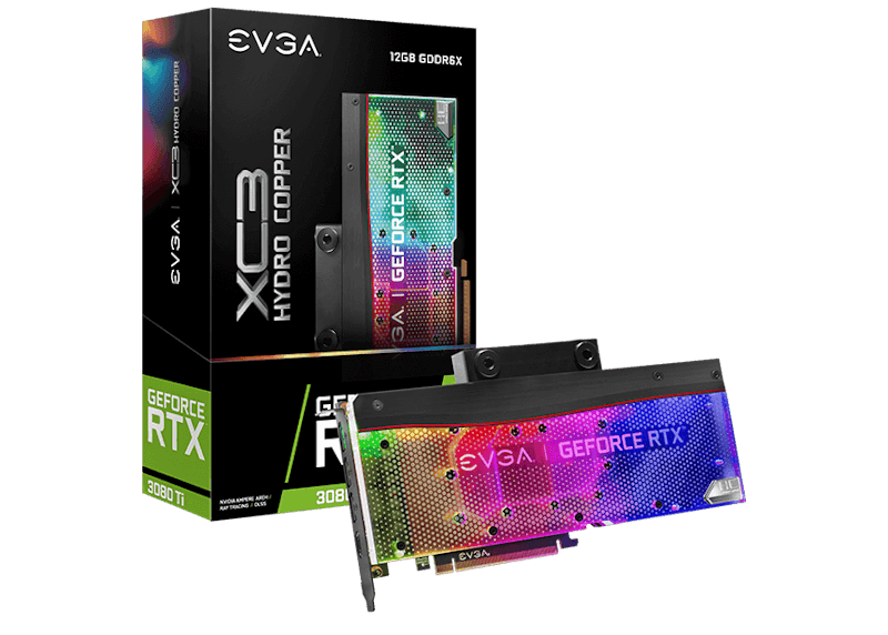 NVIDIA EVGA GeForce RTX 3080 Ti XC3 HYDRO COPPER 12G Graphics Card (12G-P5-3959-KR)