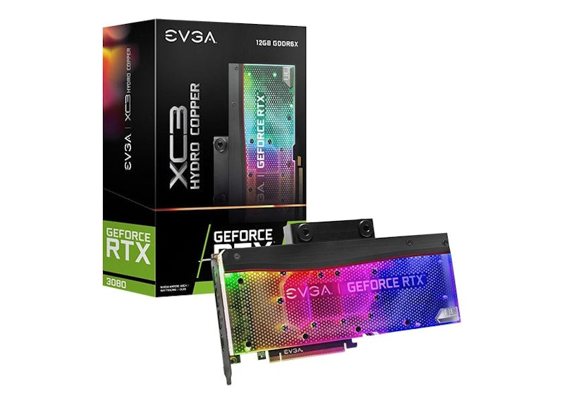 NVIDIA EVGA GeForce RTX 3080 Ultra Hydro Copper Gaming 12G Graphics Card 12G-P5-4869-KL