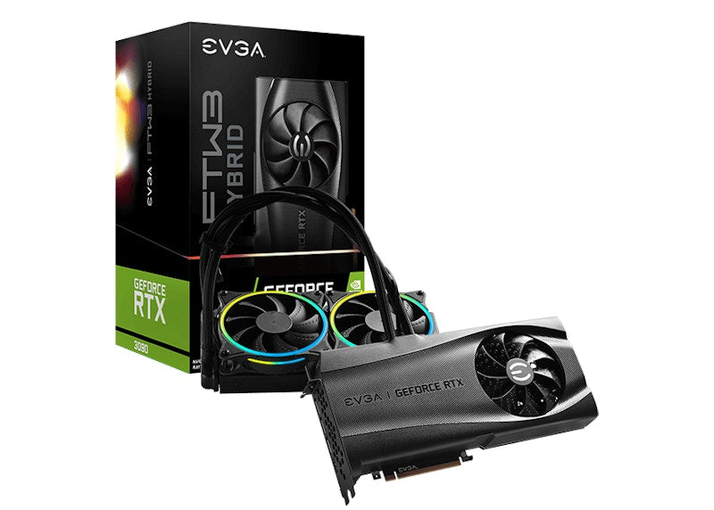 NVIDIA EVGA GeForce RTX 3090 FTW3 ULTRA HYBRID GAMING 24G Graphics Card (24G-P5-3988-KR)