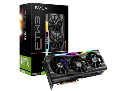 NVIDIA EVGA GeForce RTX 3090 FTW3 ULTRA GAMING 24GB GDDR6X Backplate Graphics Card (24G-P5-3987-KR)