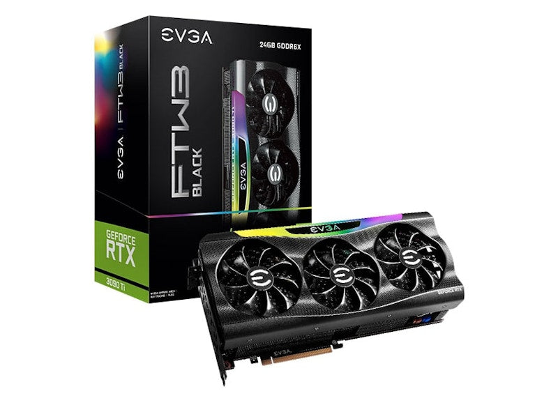 NVIDIA EVGA GeForce RTX 3090 Ti FTW3 BLACK GAMING 24G Graphics Card 24G-P5-4981-KR