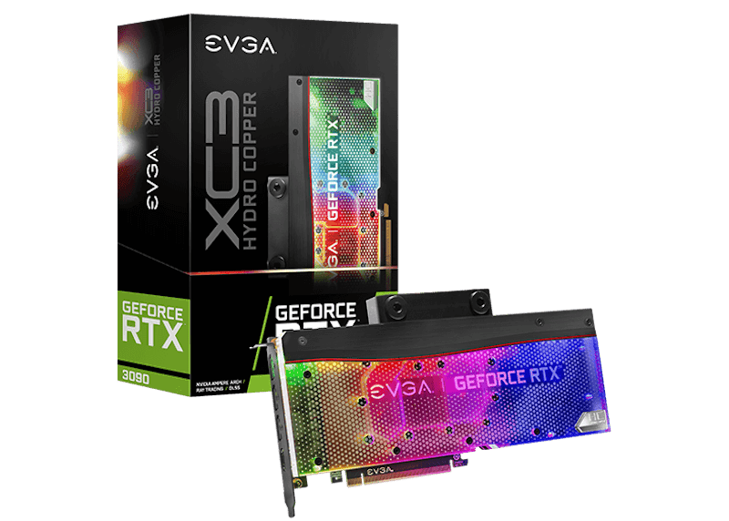 NVIDIA EVGA GeForce RTX 3090 XC3 ULTRA HYDRO COPPER GAMING 24G Graphics Card (24G-P5-3979-KR)