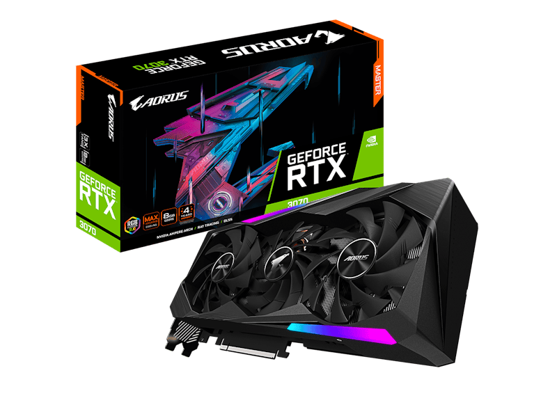 NVIDIA GIGABYTE AORUS GeForce RTX 3070 Master REV 1.0 8G Graphics Card (GV-N3070AORUS M-8GD)