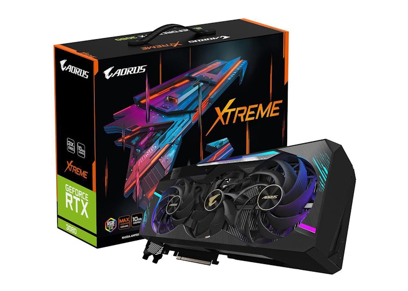 NVIDIA GIGABYTE AORUS GeForce RTX 3080 XTREME 10G Rev 2 Graphics Card (GV-N3080AORUS X-10GD Rev2)