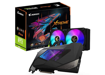 NVIDIA GIGABYTE AORUS GeForce RTX 3080 XTREME WATERFORCE 10G Graphics Card (GV-N3080AORUSX W-10GD)