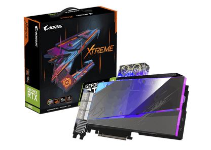 NVIDIA GIGABYTE AORUS GeForce RTX 3080 XTREME WATERFORCE WB 10G Graphics Card (GV-N3080AORUSX WB-10GD)