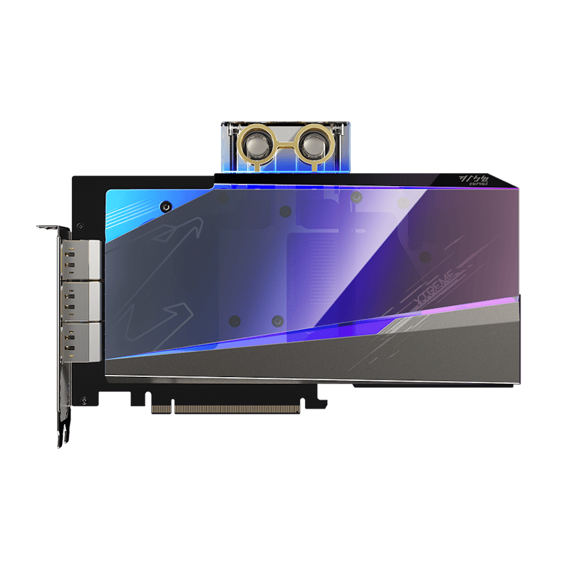 NVIDIA GIGABYTE AORUS GeForce RTX 3080 XTREME WATERFORCE WB 10G (rev. 2.0) LHR Graphics Card (GV-N3080AORUSX WB-10GD Rev2)