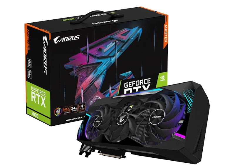 NVIDIA GIGABYTE AORUS GeForce RTX 3090 MASTER 24G Graphics Card (GV-N3090AORUS M-24GD)