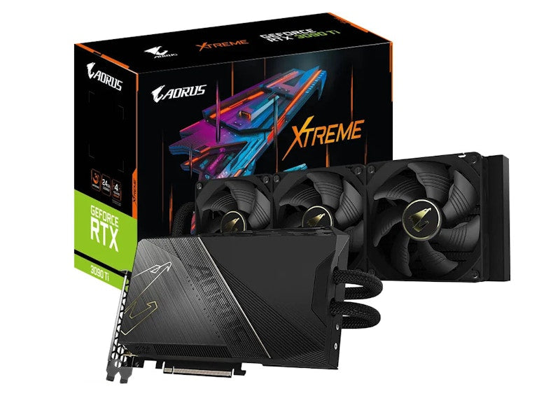 NVIDIA GIGABYTE AORUS GeForce RTX 3090 Ti XTREME WATERFORCE 24G Graphics Card GV-N309TAORUSX W-24GD