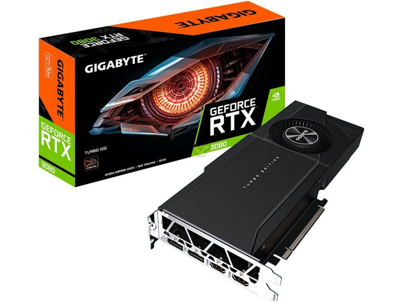 NVIDIA GIGABYTE GeForce 3080 TURBO 10GB LHR (Rev 2.0) Graphics Card (GV-N3080TURBO-10GD Rev2.0)
