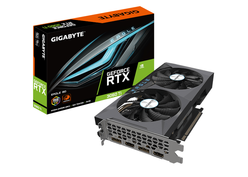 NVIDIA GIGABYTE GeForce RTX 3060 Ti Eagle 8G Rev 2.0 LHR Graphics Card (GV-N306TEAGLE-8GD)