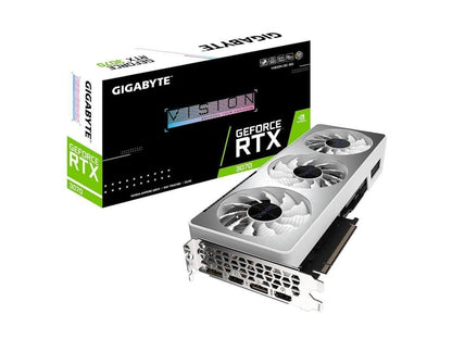 NVIDIA GIGABYTE GeForce RTX 3070 VISION OC Graphics Card (GV-N3070VISION OC-8GD) White