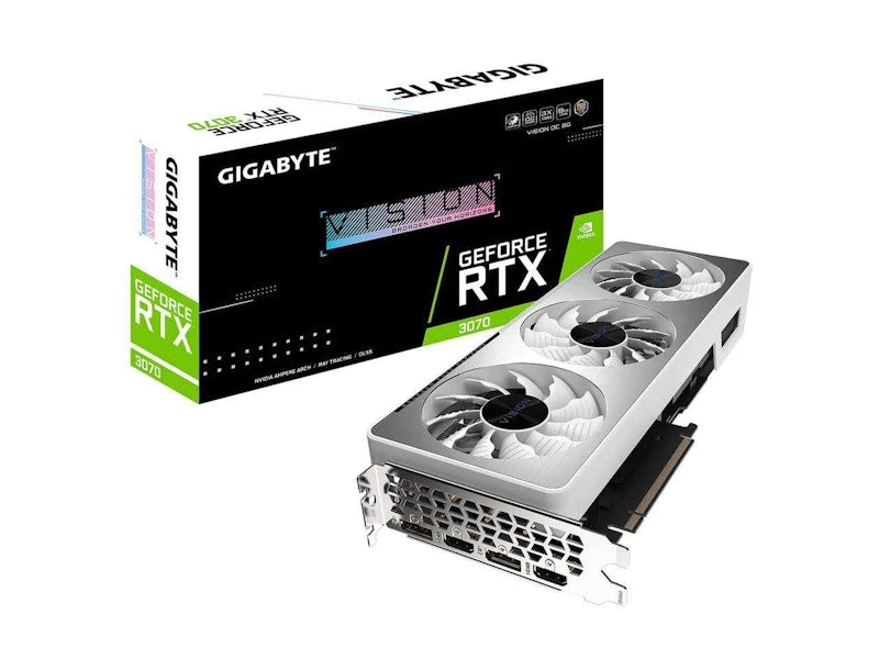 NVIDIA GIGABYTE GeForce RTX 3070 VISION OC Graphics Card (GV-N3070VISION OC-8GD) White