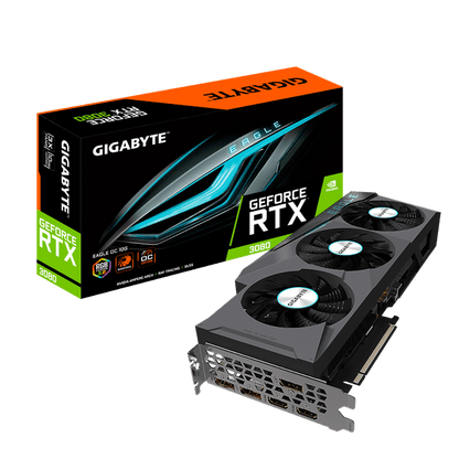 NVIDIA GIGABYTE GeForce RTX 3080 EAGLE (rev. 2.0) 10G OC LHR Graphics Card (GV-N3080EAGLE OC-10GD Rev2)