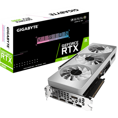 NVIDIA GIGABYTE GeForce RTX 3080 VISION (rev. 2.0) 10G OC LHR Graphics Card (GV-N3080VISION OC-10GD Rev2)