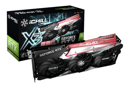 NVIDIA INNO3D GeForce RTX 3060 TI ICHILL X3 RED 8G LHR Graphics Card (C306T3-08D6X-1671VA39H)