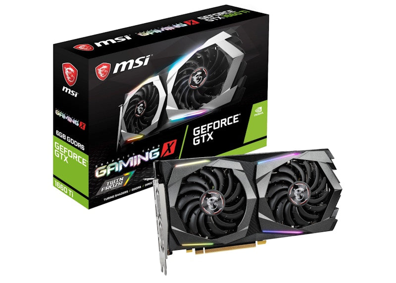 NVIDIA MSI GeForce GTX 1660 Ti Gaming Graphics Card (GEFORCE GTX 1660 TI GAMING X 6) Black