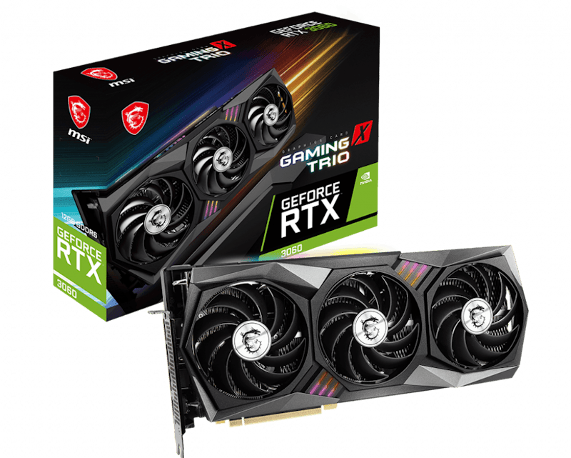 NVIDIA MSI GeForce RTX 3060 Gaming X Trio 12G Graphics Card