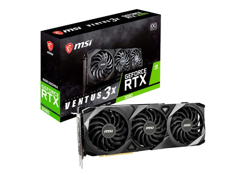 NVIDIA MSI GeForce RTX 3080 Ventus 3X 10G OC Graphics Card (GeForce-RTX-3080-VENTUS-3X-10G-OC)