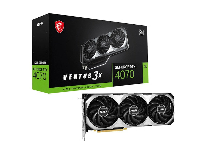 NVIDIA MSI GeForce RTX 4070 VENTUS 3X OC 12GB Graphics Card