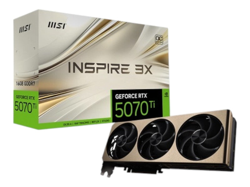 NVIDIA MSI GeForce RTX 5070 Ti INSPIRE 3X OC Plus 16G G507T-16I3CP