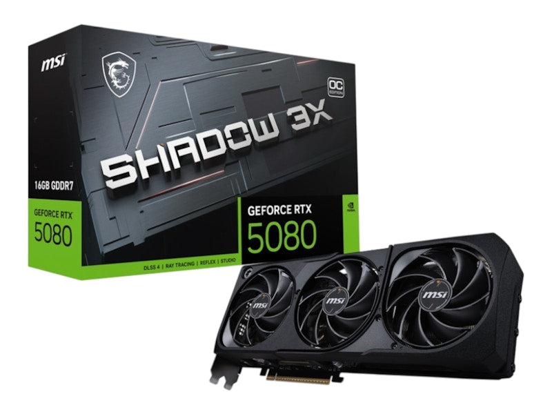 NVIDIA MSI GeForce RTX 5080 16GB Shadow 3X OC Graphics Card