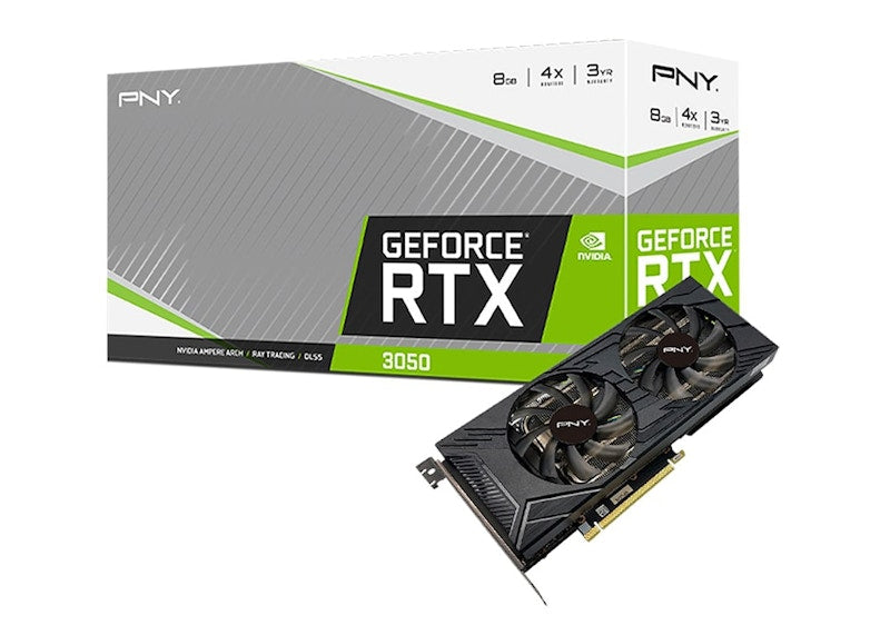 NVIDIA PNY GeForce RTX 3050 UPRISING 8G Graphics Card (VCG30508DFMPB)