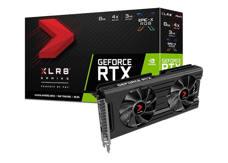 NVIDIA PNY GeForce RTX 3050 XLR8 GAMING REVEL EPIC-X 8G Graphics Card (VCG30508DFXPPB)